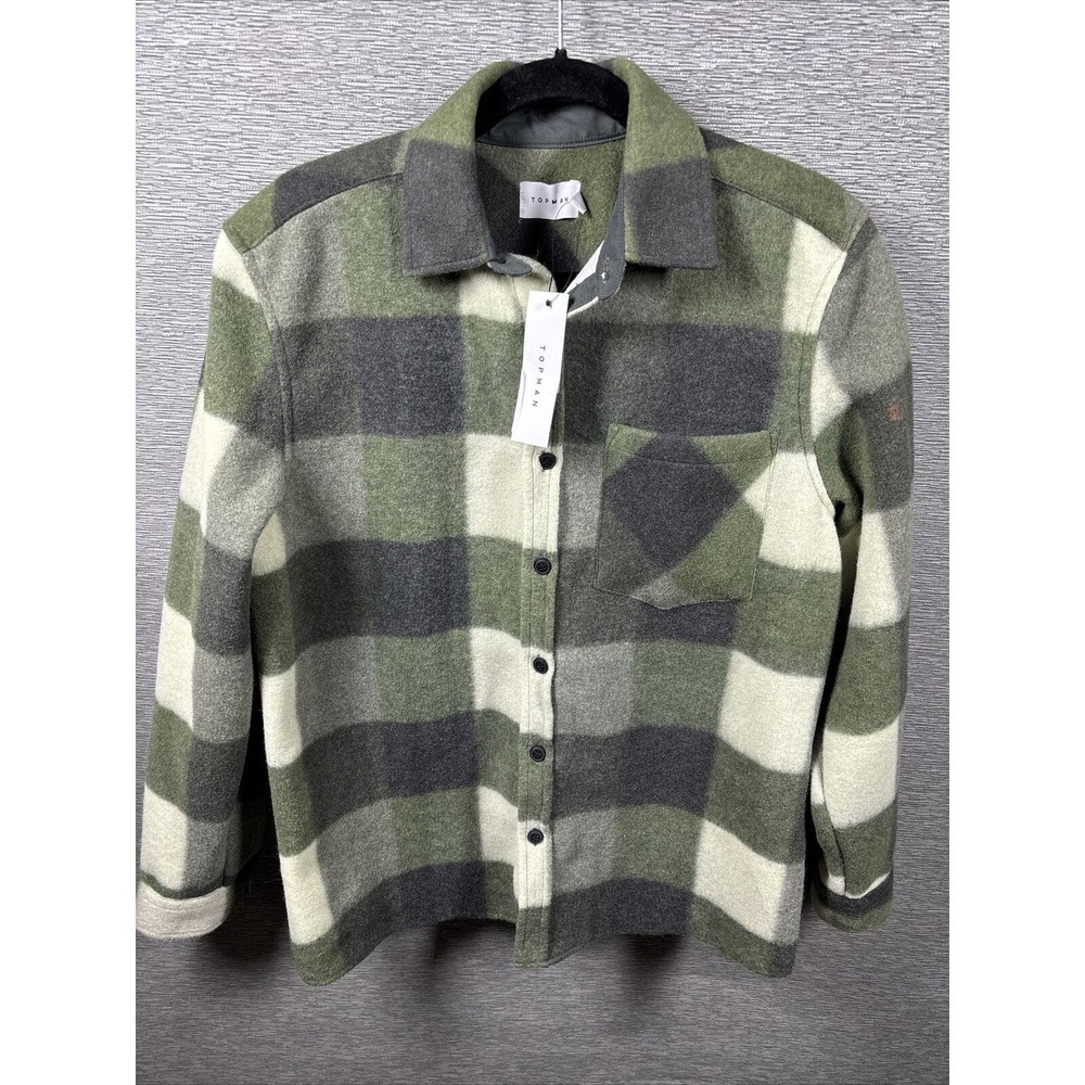 New With Tags TOPMAN Men's Plaid Coat Jacket Size Small *READ*